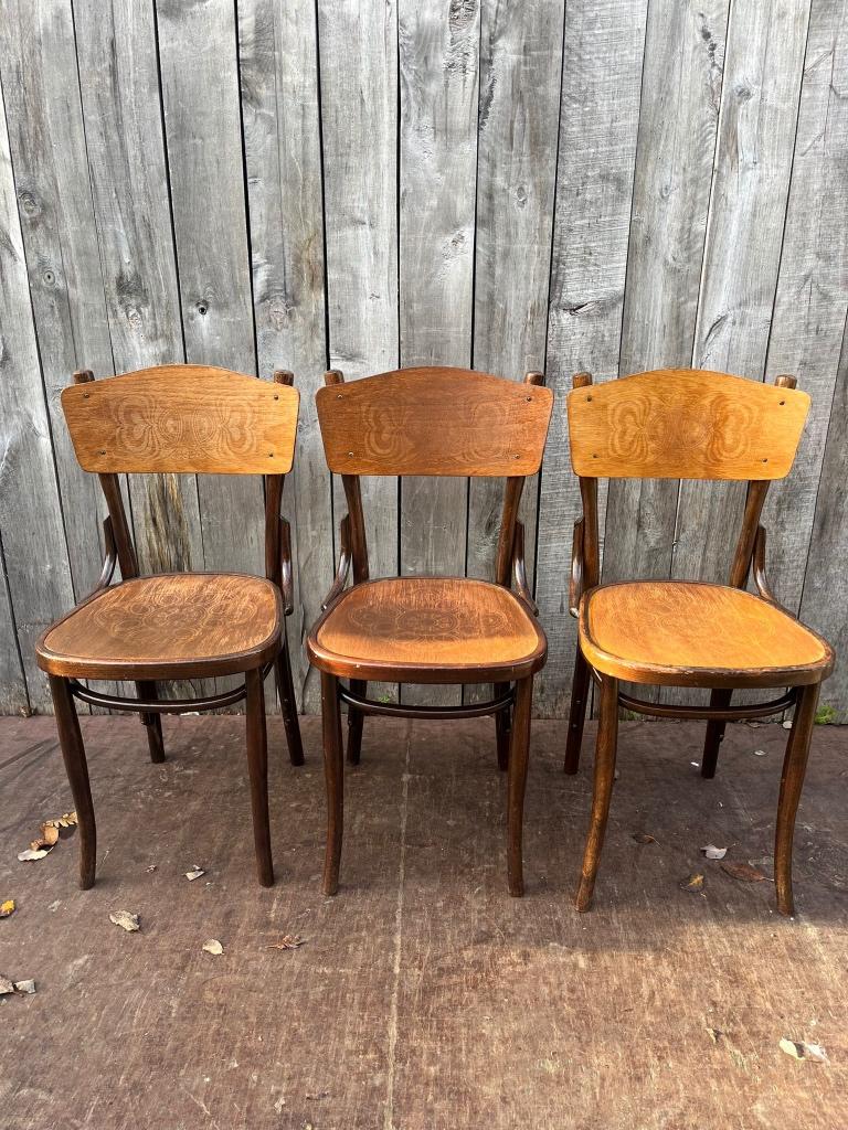 Chaises de café TON brunes vintage d'après-guerre | 12 pcs, Enlèvement ou Envoi