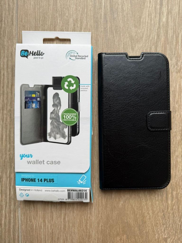 BeHello iPhone 14 Plus Gel Wallet Case ECO Black, Télécoms, Téléphonie mobile | Housses, Coques & Façades | Apple iPhone, Enlèvement ou Envoi