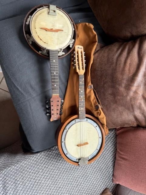 2 oudjes jaren 50, Musique & Instruments, Instruments à corde | Mandolines, Enlèvement ou Envoi, Utilisé