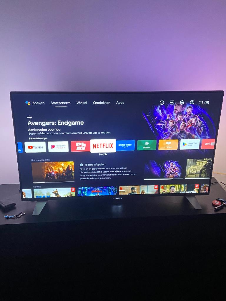 Philips ambilight 55inch smart tv, Audio, Tv en Foto, Ophalen, Philips, 100 Hz, 40 tot 60 cm
