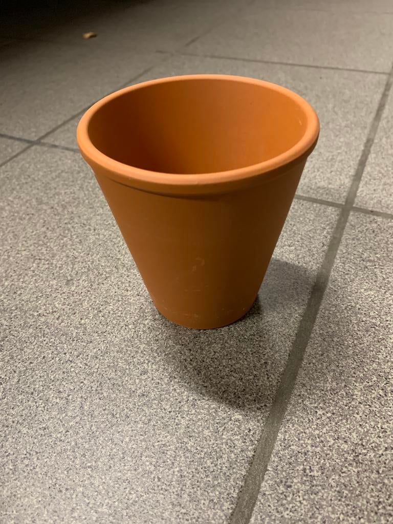 Terracotta bloempot nieuw 10cm diameter, Ophalen, Rond, Nieuw, Binnen