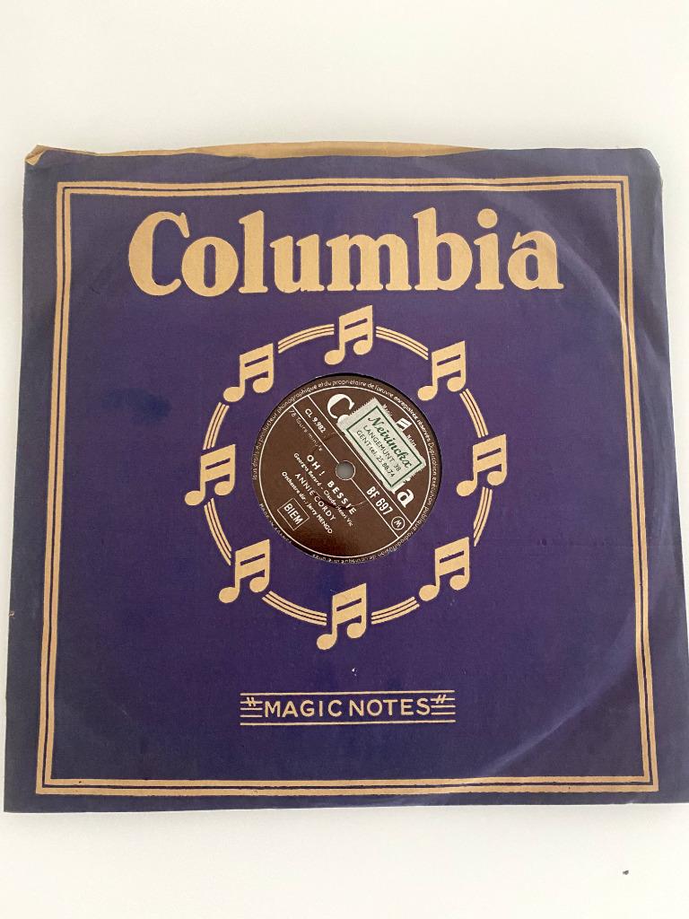 78 RPM Annie Cordy - Popocatepelt / Oh ! Bessie 1955, Enlèvement, Avant 1960, Utilisé, 10 pouces