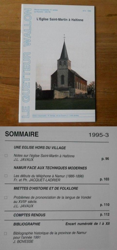 L' église Saint-Martin à Haltinne  -  Gesves, Ophalen of Verzenden, Gelezen