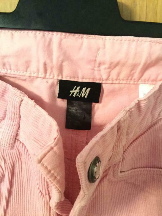 Pantalon fille en velours rose - H&M - Taille 128, Enfants & Bébés, Vêtements enfant | Taille 128, Comme neuf, Fille, Pantalon