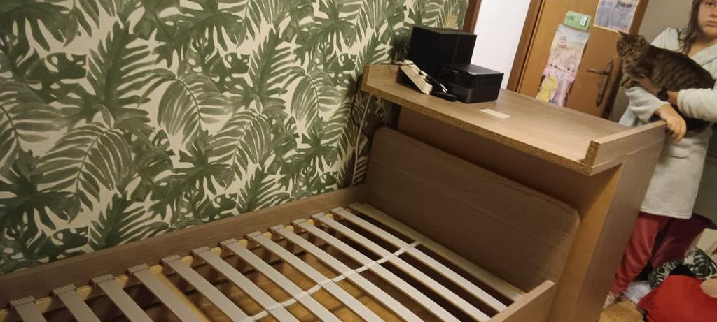 Bed, lattenbodem en commode, Huis en Inrichting, Slaapkamer | Bedden, Ophalen