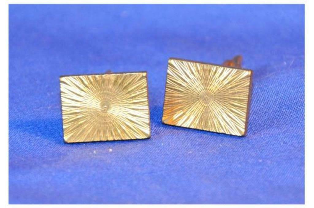 §  paire de boutons de manchettes de fantaisie vintage (n2), Enlèvement ou Envoi, Utilisé, Autres matériaux, Doré