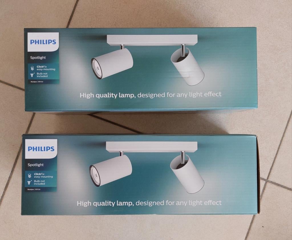 lamp Philips Led Kosipo met 2 spots wit, Ophalen of Verzenden, Nieuw