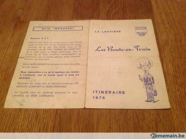 Carnaval la Louvière 1976/ Les boute-en-train itinéraire1976, Utilisé