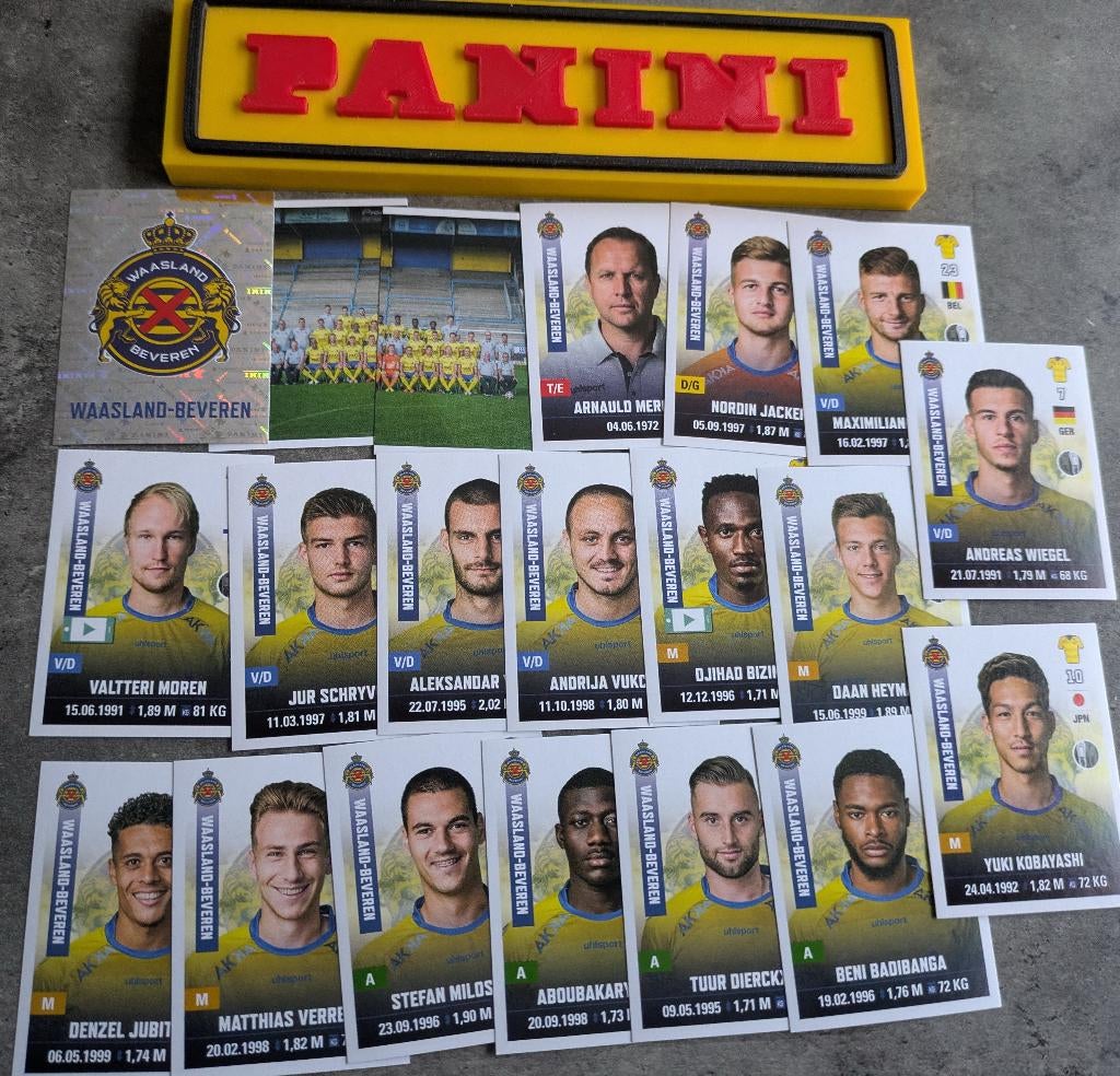 PANINI 20x BEVEREN W. STICKERS FOOTBALL 2019/2020 voetbal, Ophalen of Verzenden, Nieuw