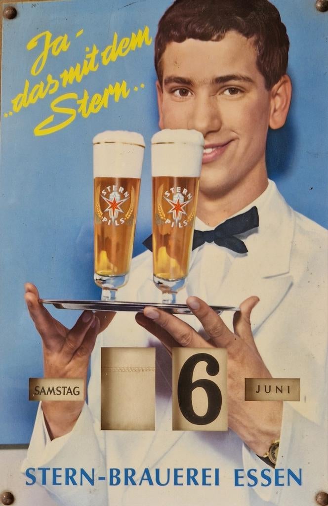Stern Pils vintage eeuwigdurende kalender/promotieartikel, Verzamelen, Ophalen of Verzenden, Gebruikt, Overige typen