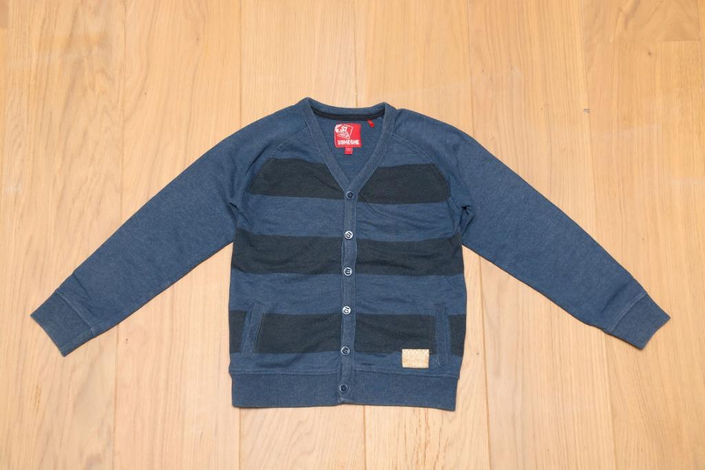Blauw gestreepte gilet Someone, maat 122, Kinderen en Baby's, Kinderkleding | Maat 122, Gebruikt, Trui of Vest, Ophalen of Verzenden