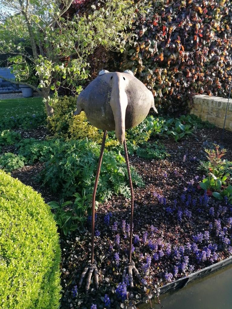 Birdy, vorstbestendig unieke keramieken vogel, H 112cm, Enlèvement