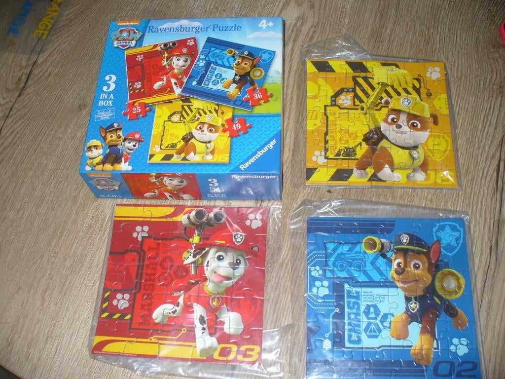 Ravensburger puzzel Paw Patrol 3 in a box, Enlèvement ou Envoi, Comme neuf