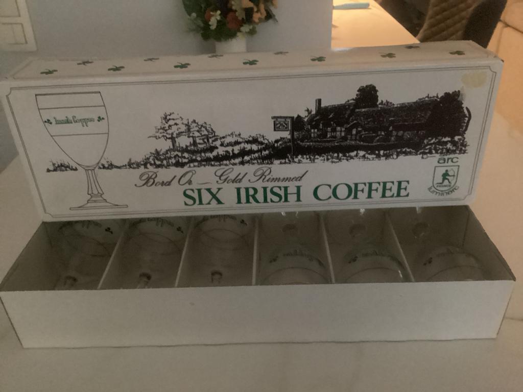 Irish coffee glazen, Verzamelen, Glas en Drinkglazen, Ophalen, Zo goed als nieuw, Overige typen
