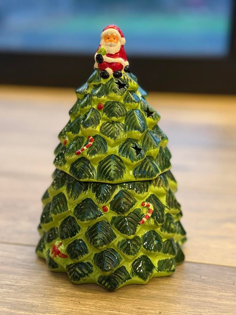 Porseleinen opberg-kerstboom, Ophalen, Zo goed als nieuw