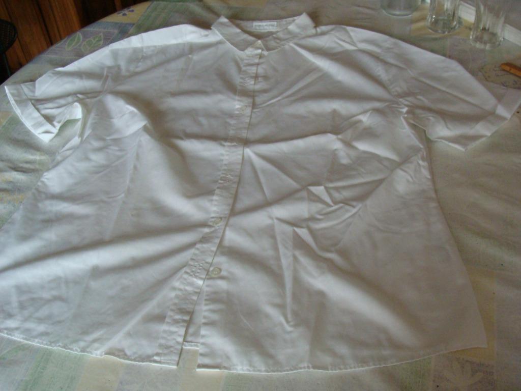 blouse hemd maat 46 wit Peter Hahn lang 70 cm, Wit, Maat 46/48 (XL) of groter, Ophalen of Verzenden, Zo goed als nieuw