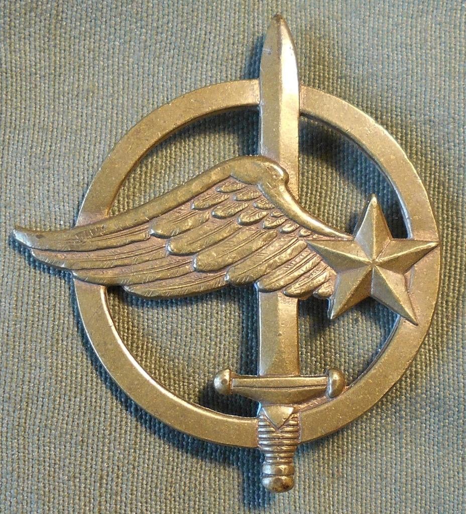 FRANCE / INSIGNE DE BERET DES COMMANDOS DE L'AIR., Envoi, Armée de l'air, Emblème ou Badge