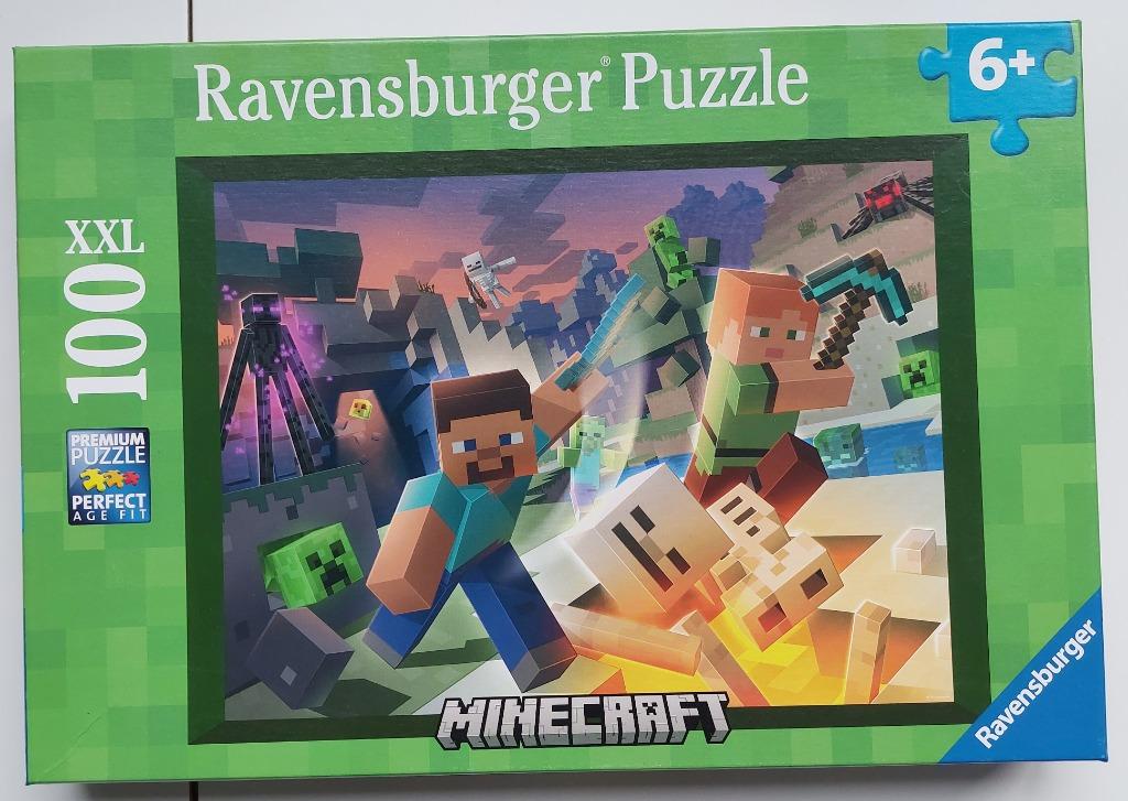 Puzzel Minecraft 100 stuks, Enlèvement, Plus de 50 pièces, Comme neuf, 6 ans ou plus