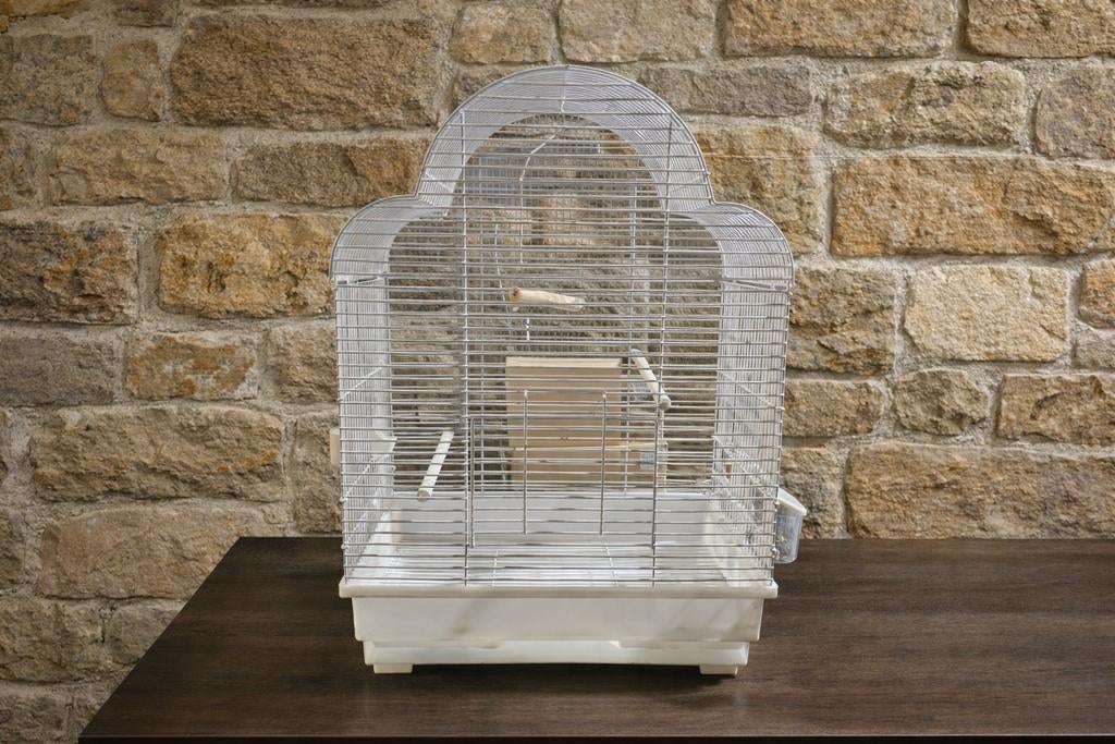 Cage à oiseaux blanche 66 x 51 x 32, Animaux & Accessoires, Oiseaux | Cages & Volières, Cage à oiseaux, Synthétique, Enlèvement