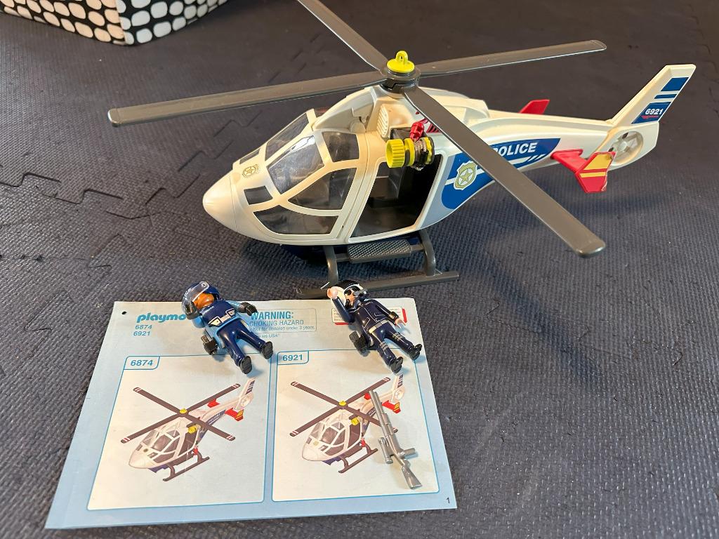 Hélicoptère Playmobil 6874 6921, Enlèvement, Utilisé, Ensemble complet