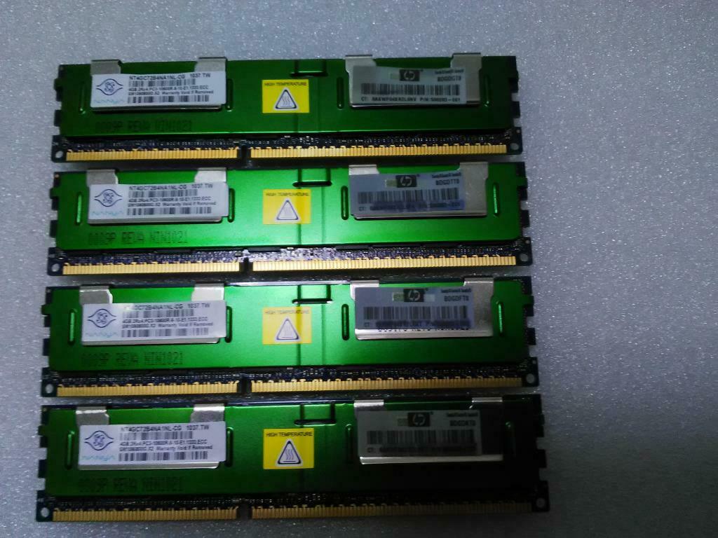 Nanya 4x4Gb PC3-10600R avec dissipateur thermique., Computers en Software, RAM geheugen, Ophalen of Verzenden, Gebruikt, DDR3