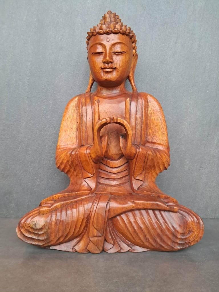 boeddha meditatie/handgemaakt/42 cm/Azië/Uttarabodhi Mudra, Huis en Inrichting, Woonaccessoires | Boeddhabeelden, Nieuw, Ophalen of Verzenden