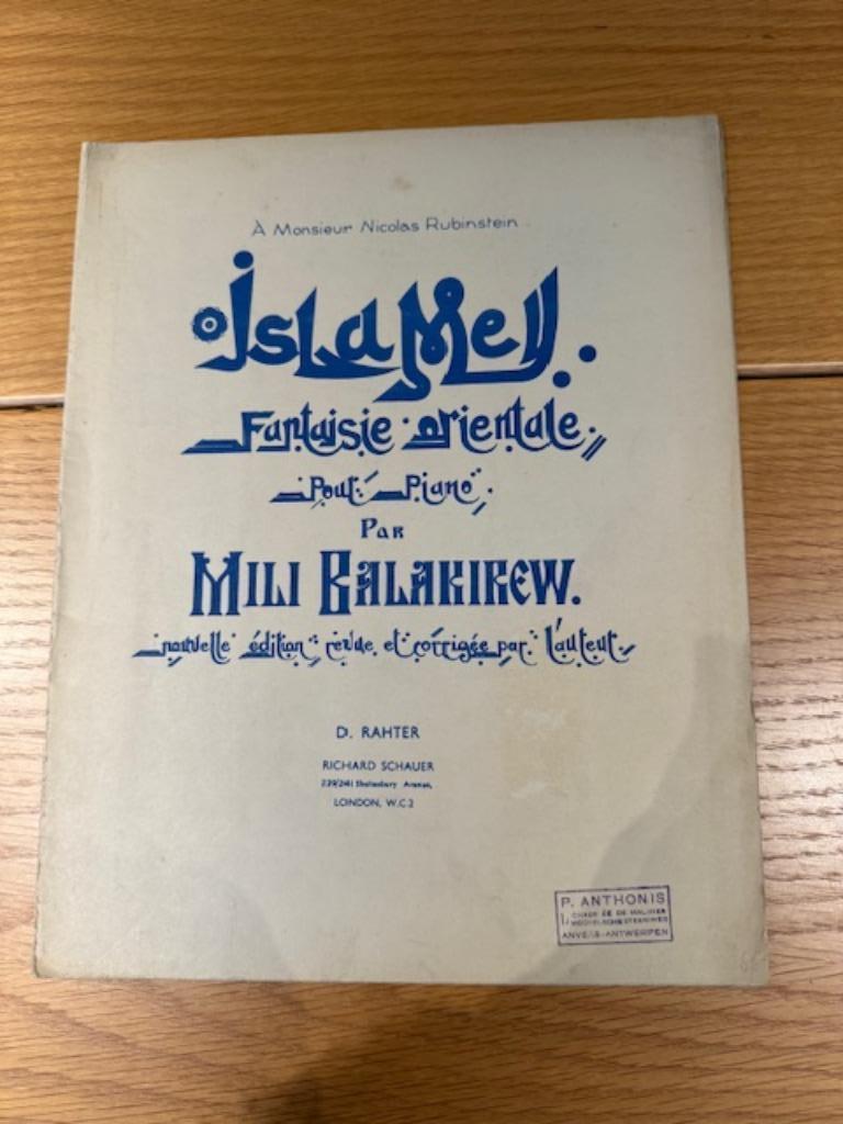 Partition pour piano Balakirev, Islamey. Oriental fantasy, Enlèvement ou Envoi, Utilisé, Classique, Piano