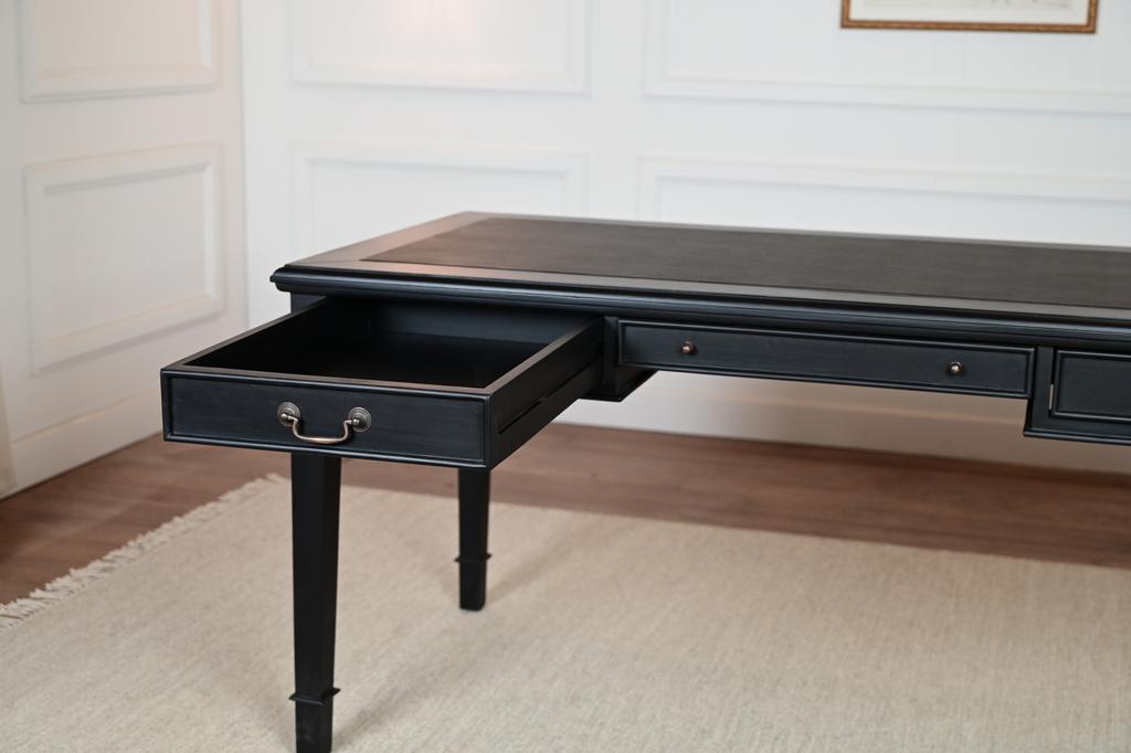 Klassiek Engels bureau zwart (schrijftafel) (NIEUW), Huis en Inrichting, Ophalen of Verzenden, Nieuw