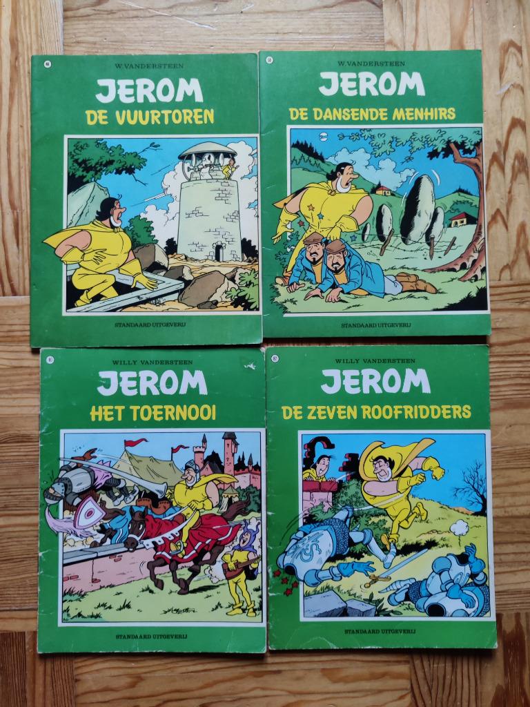4 strips Jerom, Meerdere stripboeken, Ophalen of Verzenden, Gelezen, Willy vandersteen