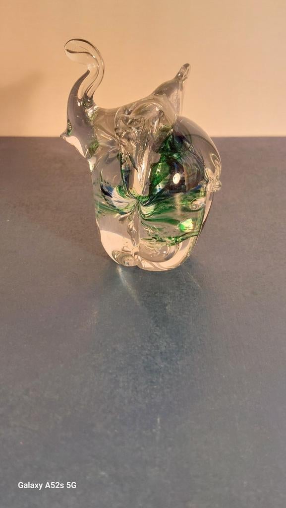 Sommerso Murano glaze olifant., Antiek en Kunst, Ophalen of Verzenden