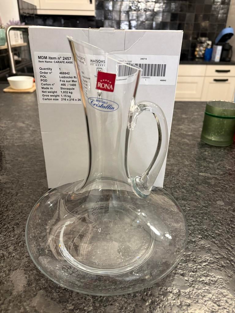 Carafe à vin Maison du monde, Ophalen of Verzenden, Nieuw, Overige typen
