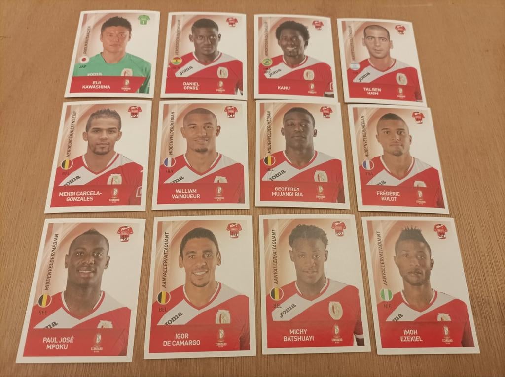 Autocollants Panini football Belgium 2014, 12 CL Standard, Enlèvement ou Envoi