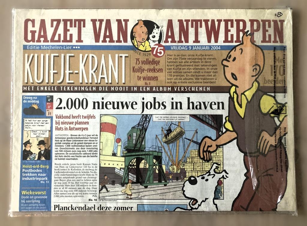 Kuifje-krant - Gazet van Antwerpen - 2004, Eén stripboek, Nieuw, Ophalen of Verzenden, Gazet van Antwerpen