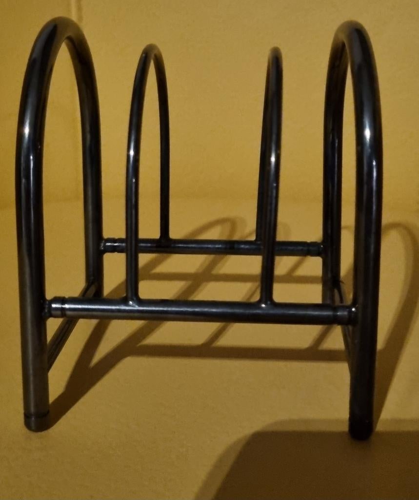 Vintage verzilverde toast -of serviettenhouder., Ophalen of Verzenden