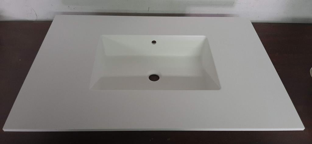 Wastafel in corian, Ophalen