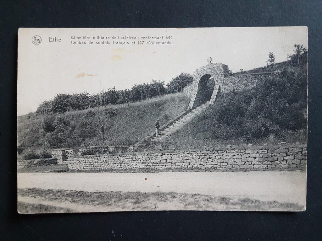 Carte postale : Ethe Cimetière militaire, Laclaireau, tombes, Enlèvement ou Envoi, 1920 à 1940, Non affranchie, Luxembourg