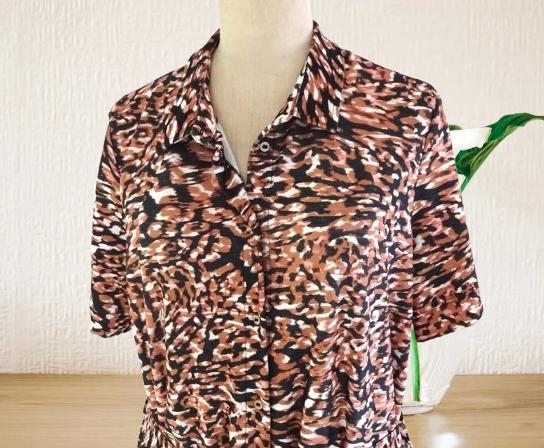 Als nieuw: medi-jurk met leuke print. Maat 46/48, Kleding | Dames, Overige kleuren, WE, Maat 46/48 (XL) of groter, Ophalen of Verzenden