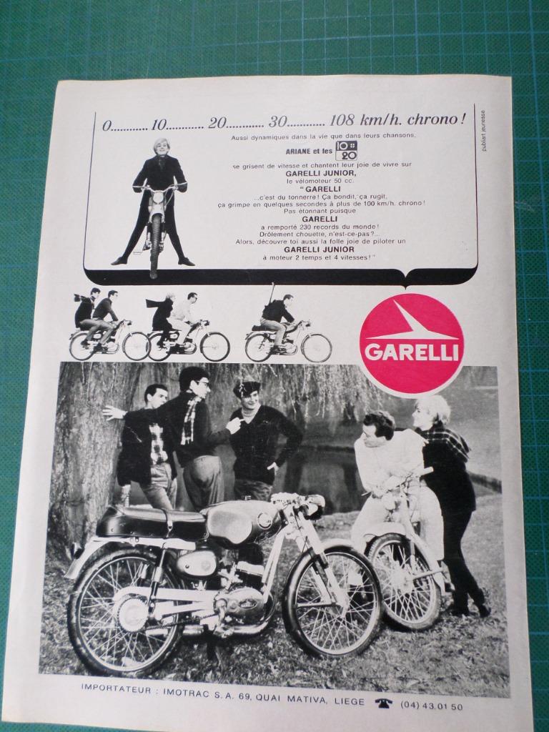 Garelli - publicité papier - 1966, Ophalen of Verzenden, Gebruikt, Overige typen