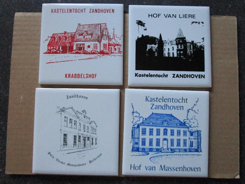 4 tegeltjes Zandhoven, Ophalen of Verzenden, Nieuw