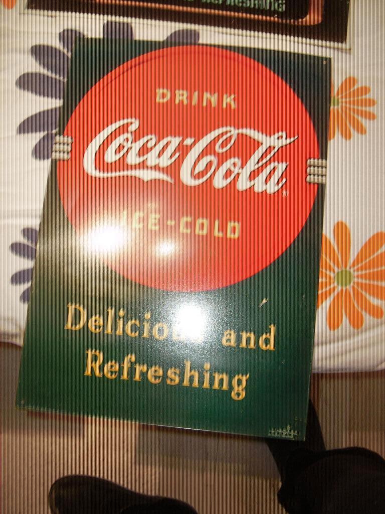 coca cola, Verzamelen, Ophalen, Zo goed als nieuw, Reclamebord