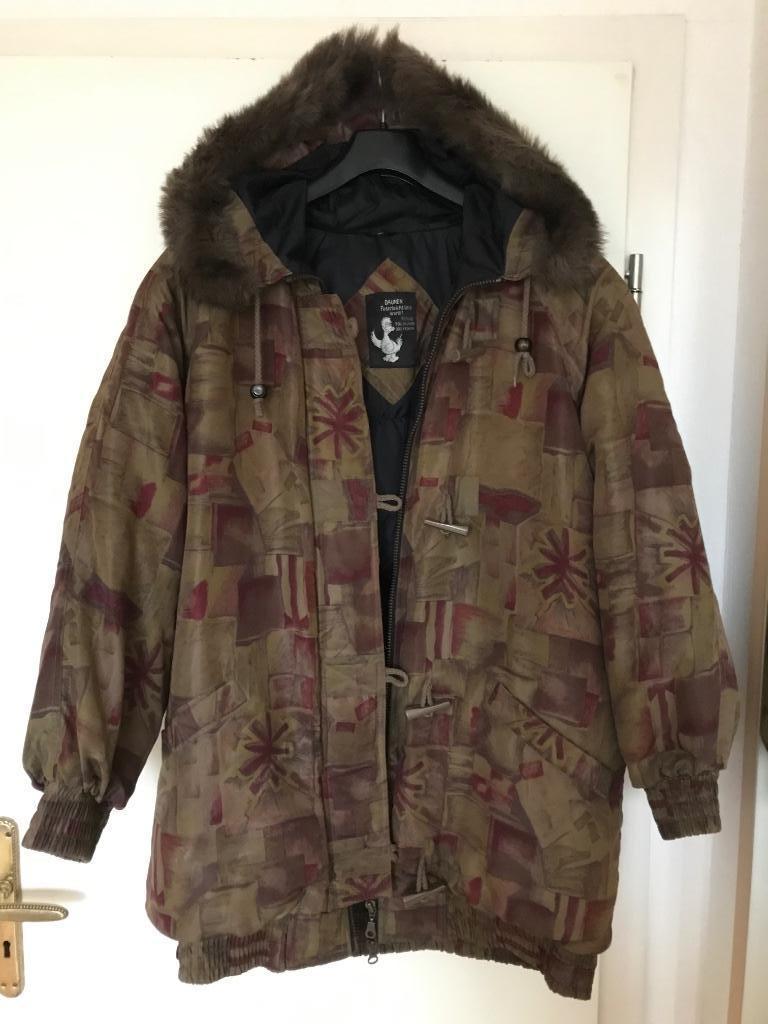 Doudoune chaude brun t.44 et veste isolée en daim t.M, Ophalen, Zo goed als nieuw, Maat 42/44 (L), Bruin