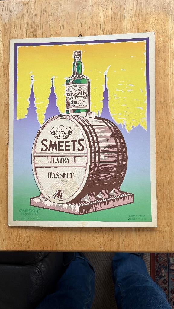 Smeets extra Hasselt reclame kaart karton, Verzamelen, Ophalen of Verzenden, Nieuw, Reclamebord