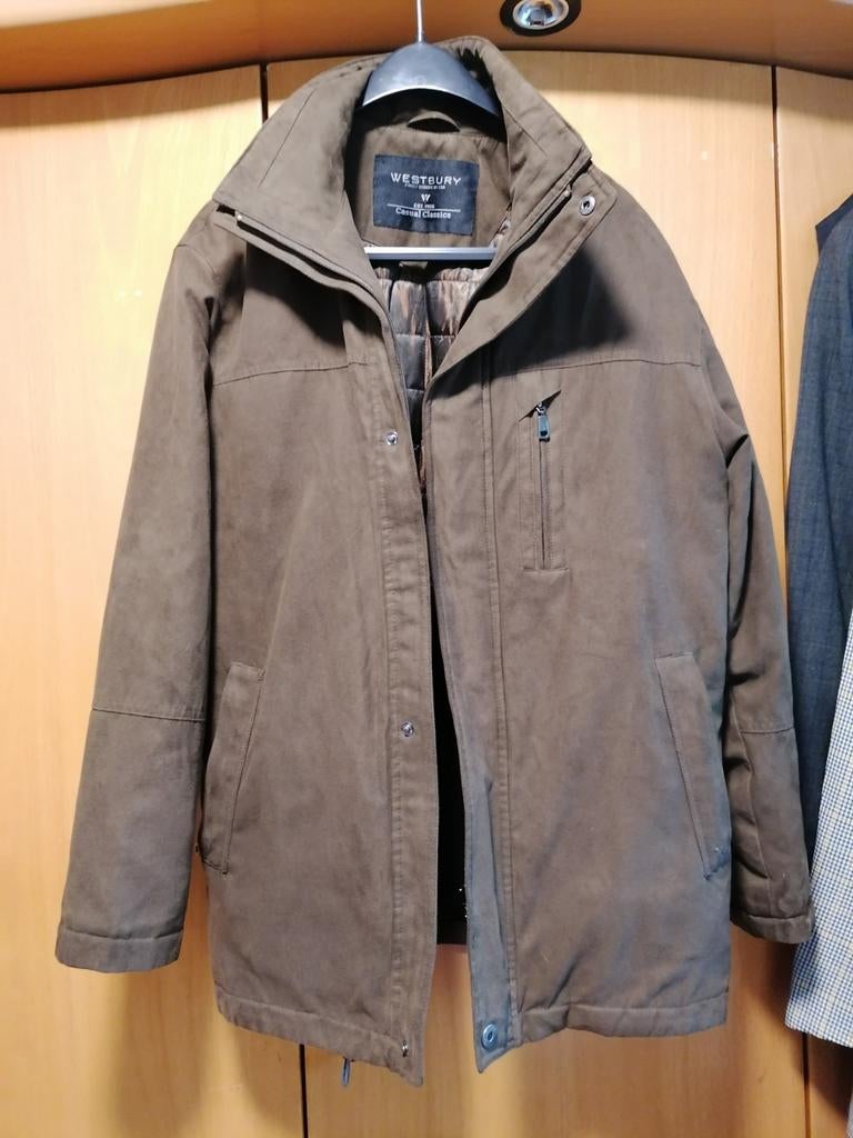 Herenjas, Kleding | Heren, Jassen | Winter, Bruin, Gedragen, Maat 46 (S) of kleiner, C&A