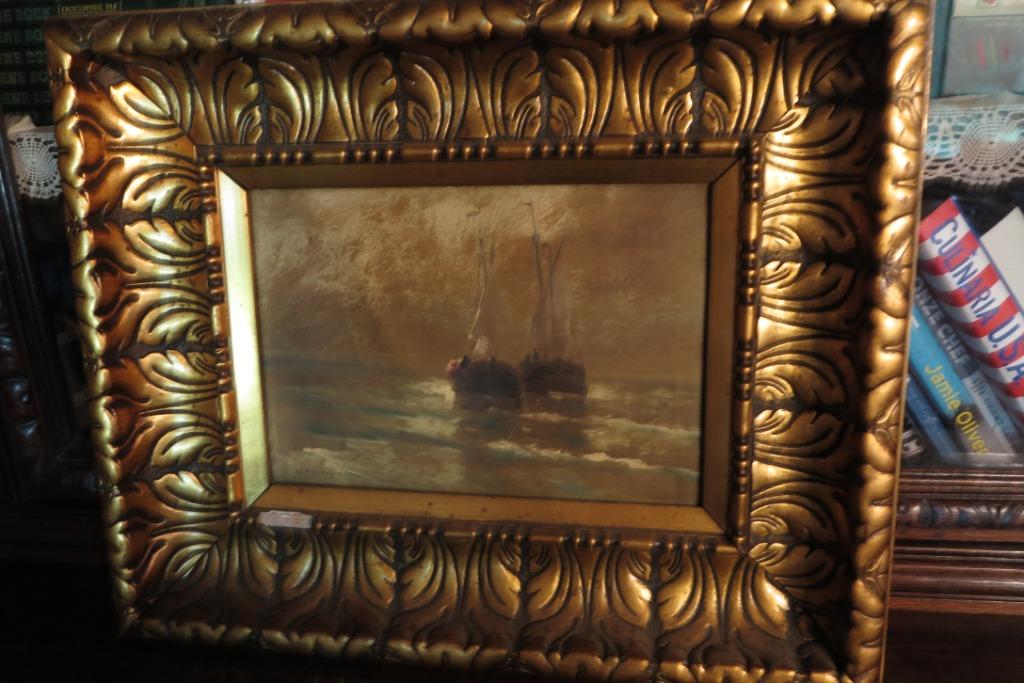 schilderij met boten, Ophalen