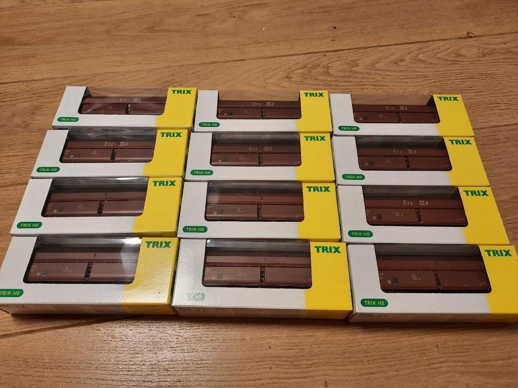 Trix 24202 - 12 wagons Fad-50 de la DB, Ophalen of Verzenden, Zo goed als nieuw, Wagon, Trix