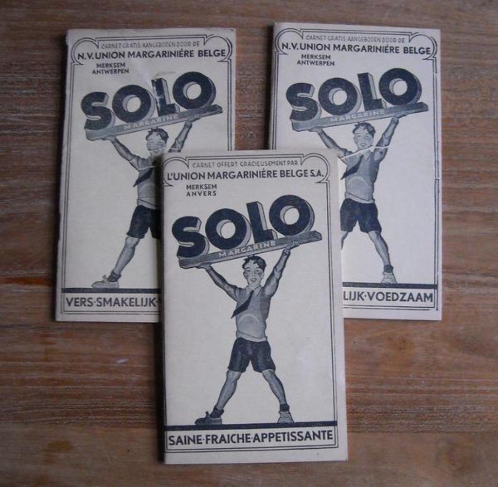 Lot de 3 anciens carnets de note Solo margarine, Collections, Enlèvement, Utilisé