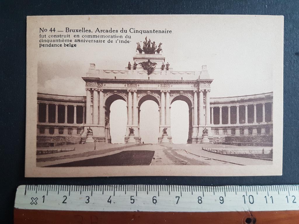 Kleine Erekaart Carte d'Honneur Brussel Arcades, Ophalen of Verzenden, 1920 tot 1940, Ongelopen, Brussel (Gewest)