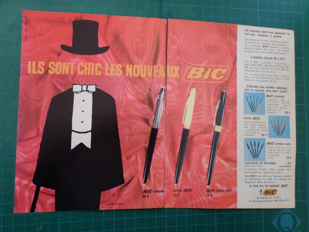 Stylos BIC - publicité papier - 1962, Enlèvement ou Envoi, Utilisé, Autres types