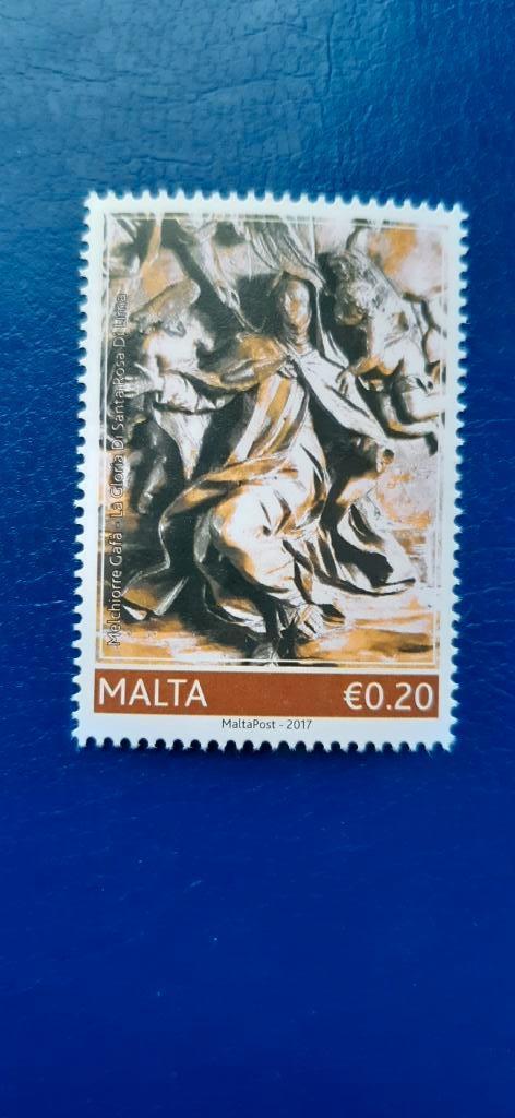 Postzegels Malta Melchiorre Gafa La Gloria di Santa Rosa, Envoi, Non oblitéré, Autres thèmes