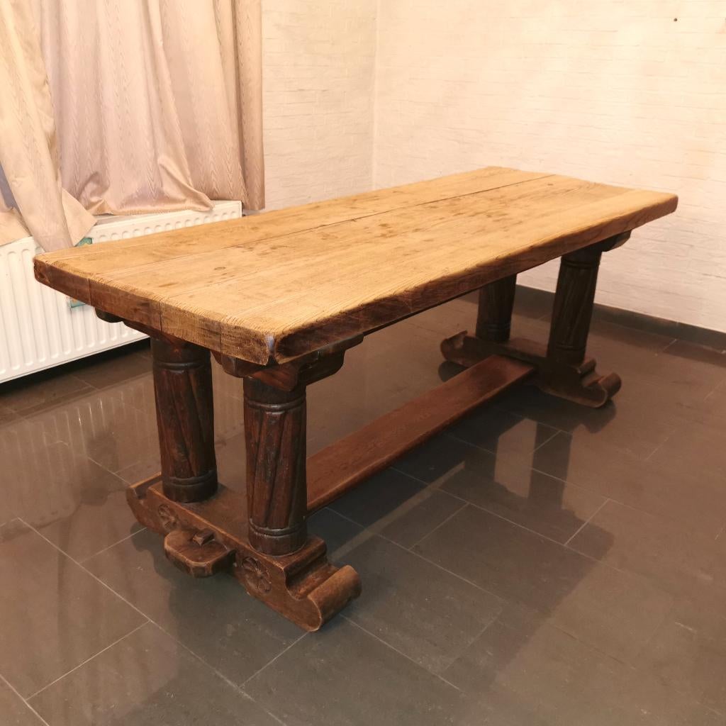 Table de monastère ancienne en chêne L 2 m L 77 H 77, Enlèvement